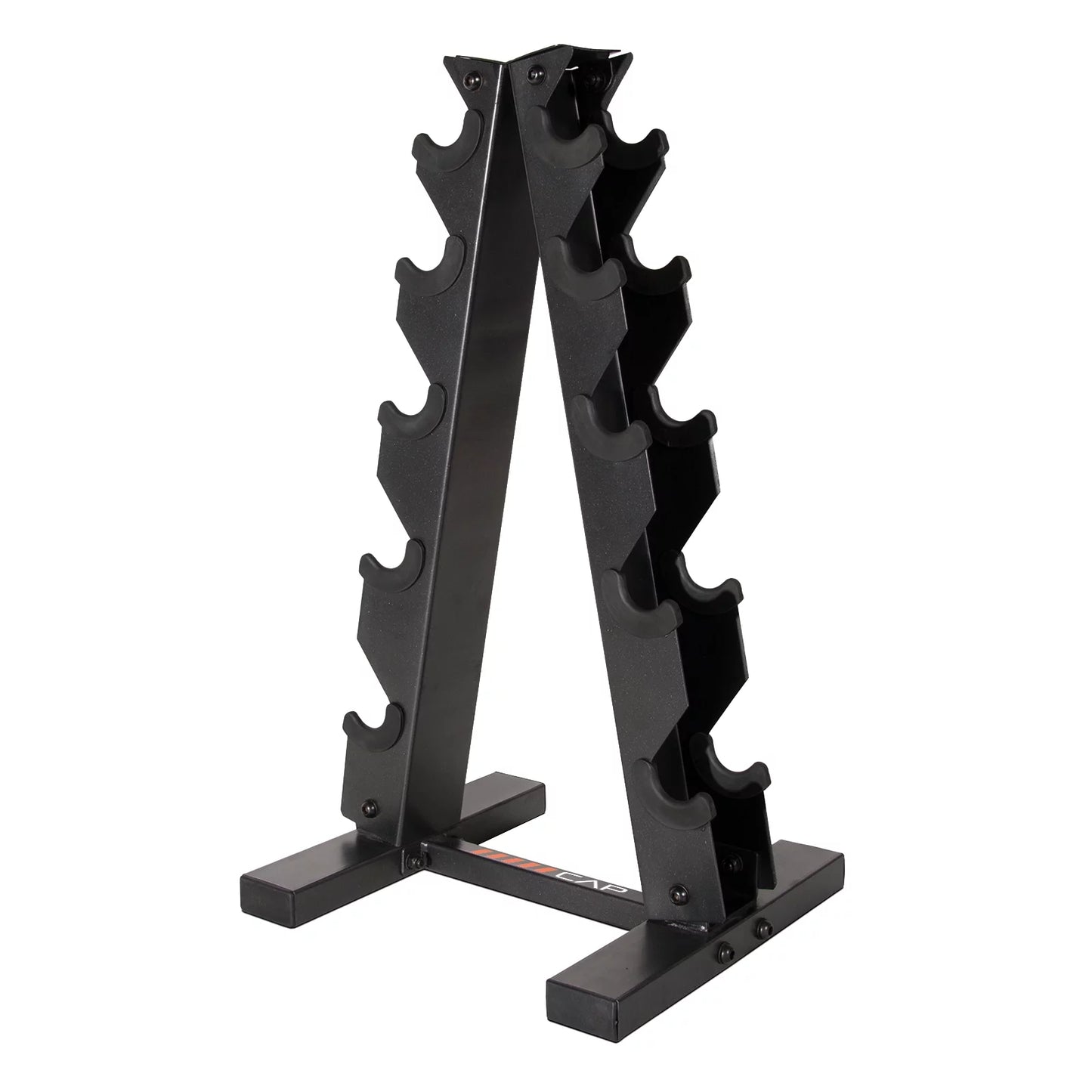 a Frame-Style Dumbbell Stand, Black (Holds 5 Pairs)